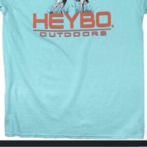 Light Blue Short Sleeve Tee with Bold Graphic Design